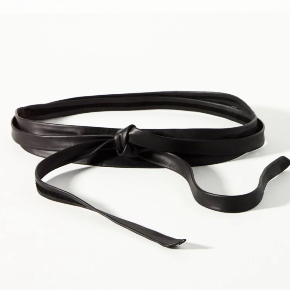 Black leather Ada corset style belt